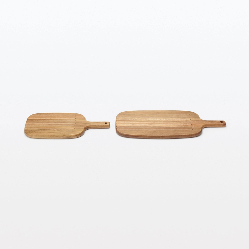 Acacia Double-Sided Cutting Board with Handle