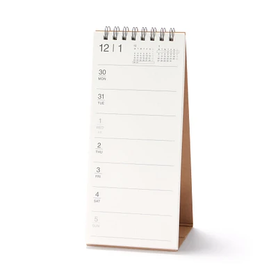 2025 Vertical Weekly Desktop Flip Calendar