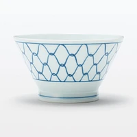 Hasami Ware Rice Bowl - Mesh Pattern