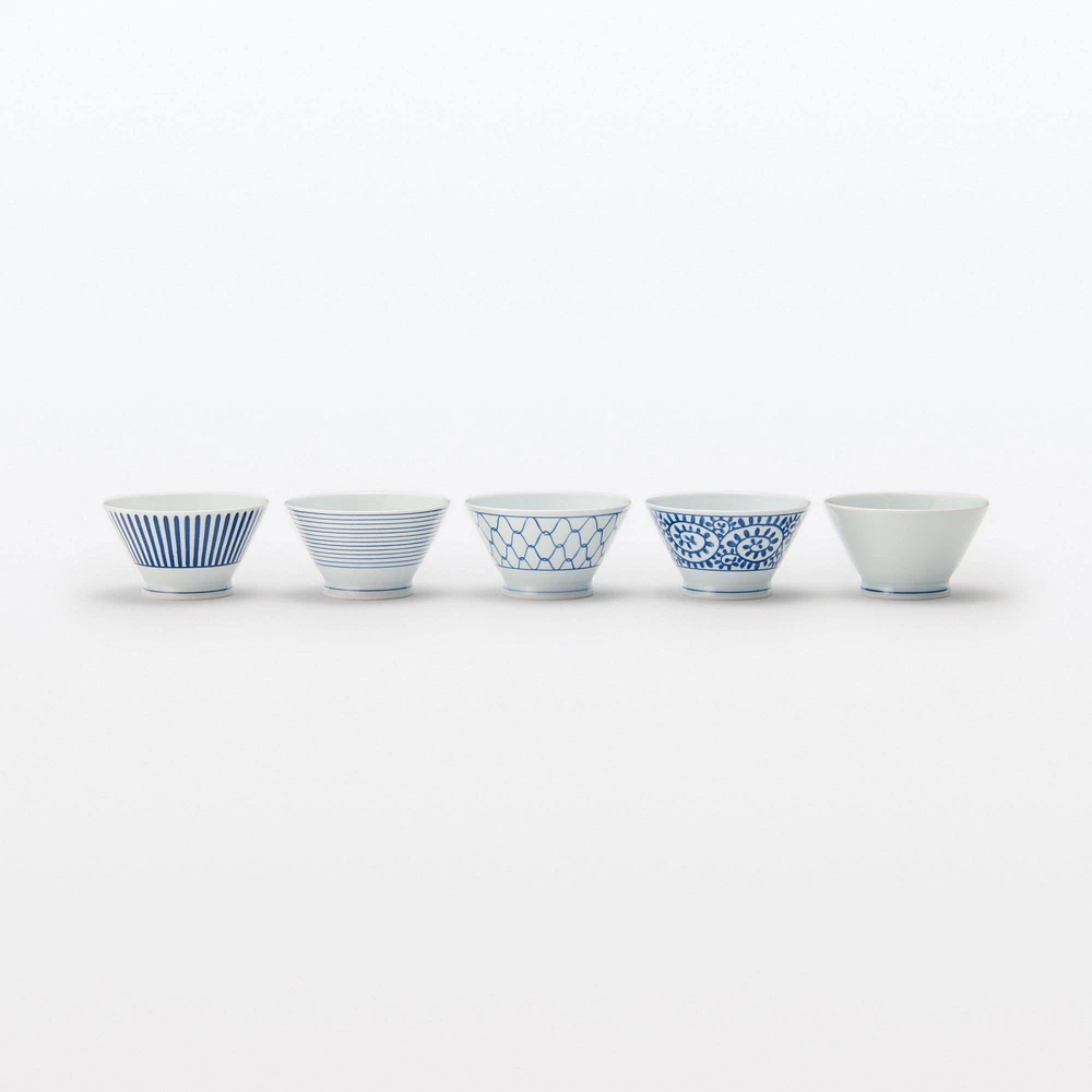 Hasami Ware Rice Bowl - Mesh Pattern