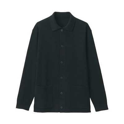 Men's Washable Milano Ribbed Shirt Cardigan