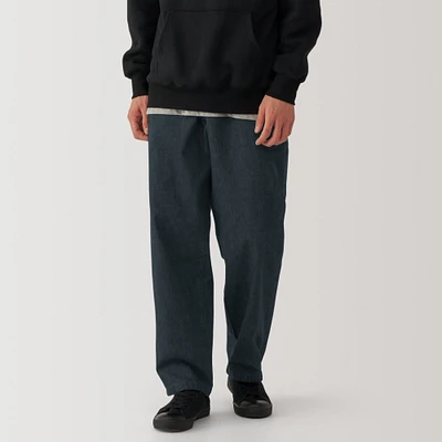 Men's Washed Denim Easy Pants