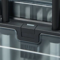Adjustable Handle Hard Shell Suitcase 36L - Translucent | Carry-On