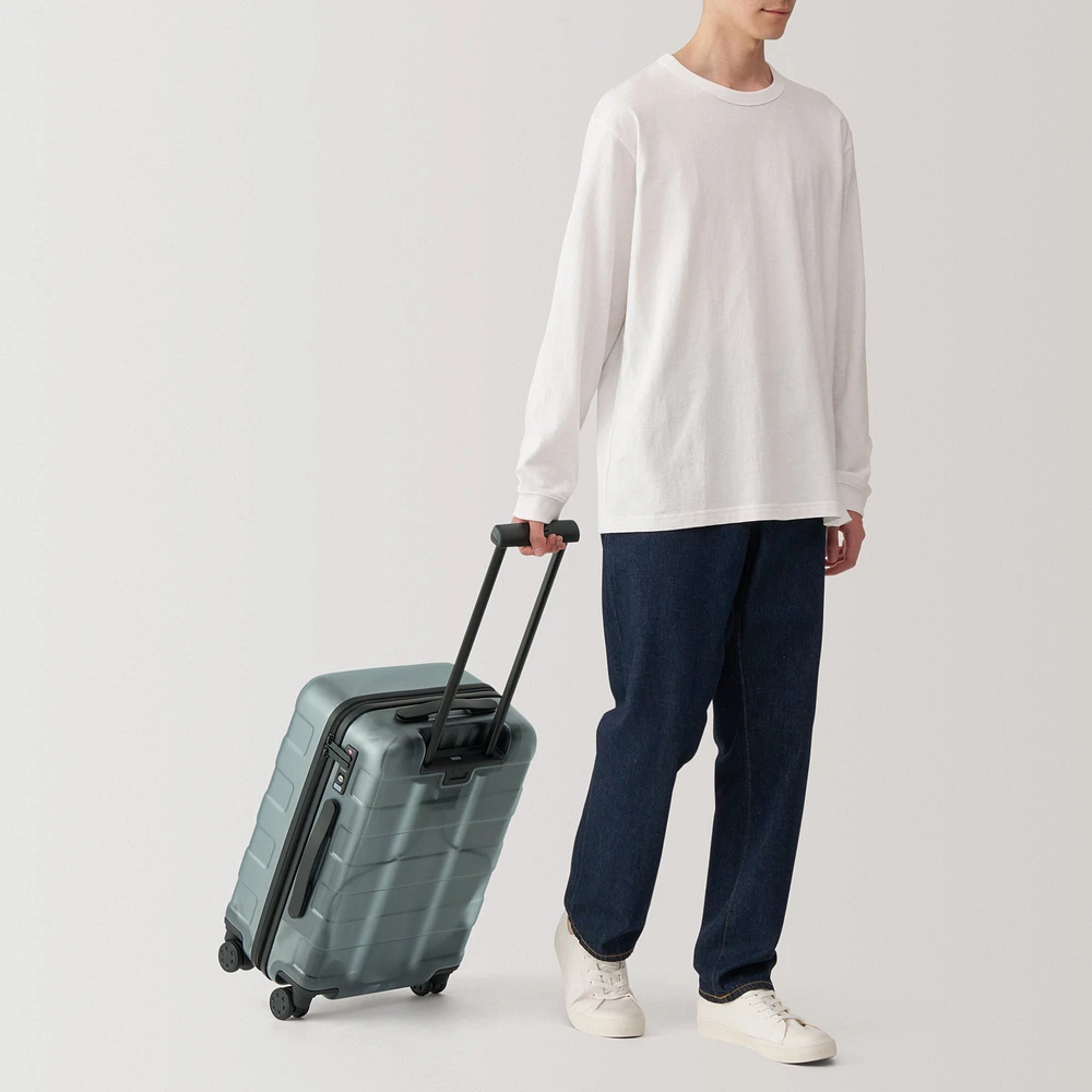 Adjustable Handle Hard Shell Suitcase 36L - Translucent | Carry-On