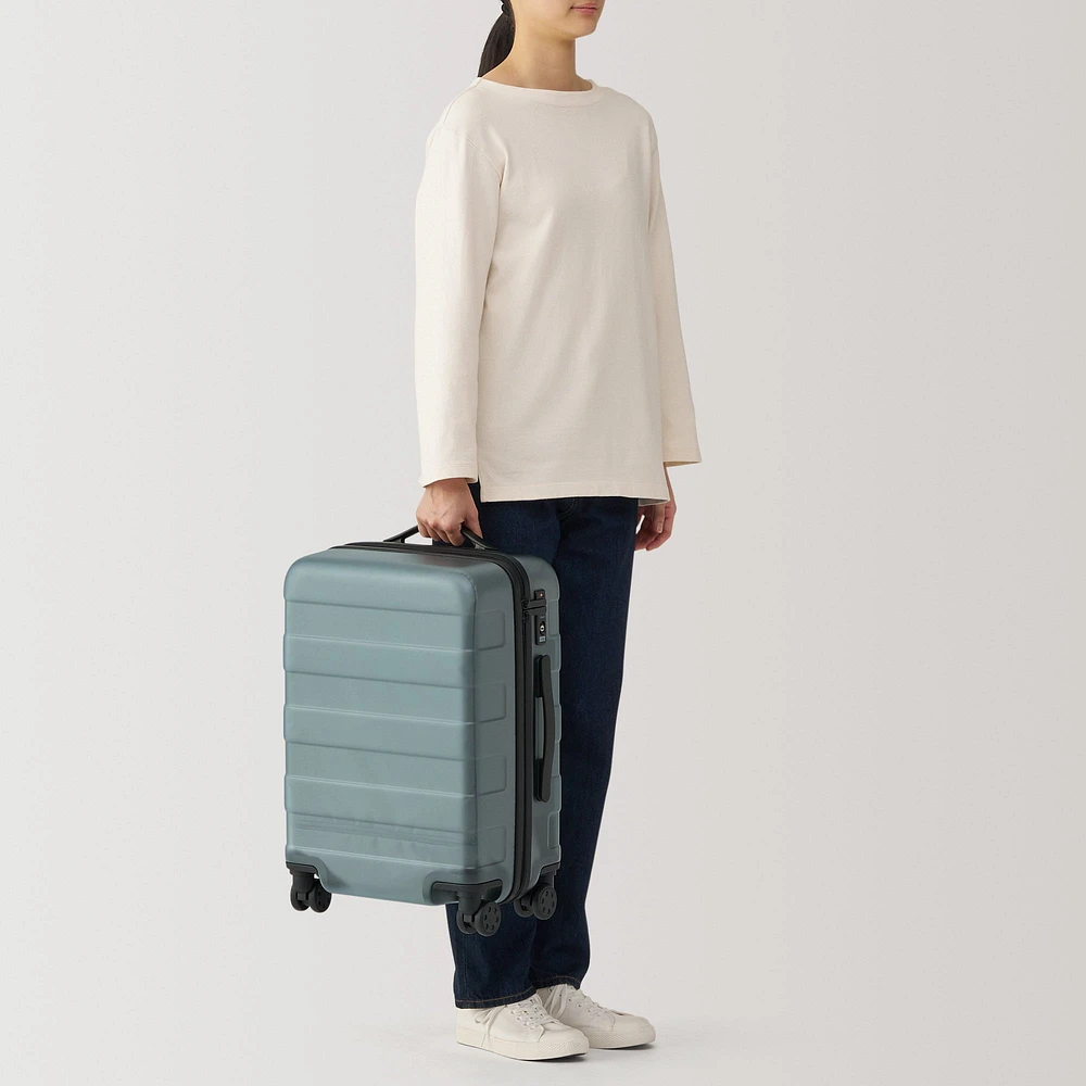 Adjustable Handle Hard Shell Suitcase 36L - Translucent | Carry-On
