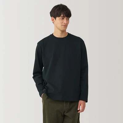 Men's Brushed Crew Neck Long Sleeve T-Shirt