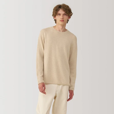 Labo Men's Natural Cashmere Crew Neck Sweater