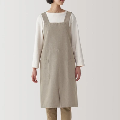 Plain Weave Cotton Shoulder Strap Apron