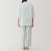 Women's Side Seamless Lightweight Gauze 3/4 Sleeve Pajamas