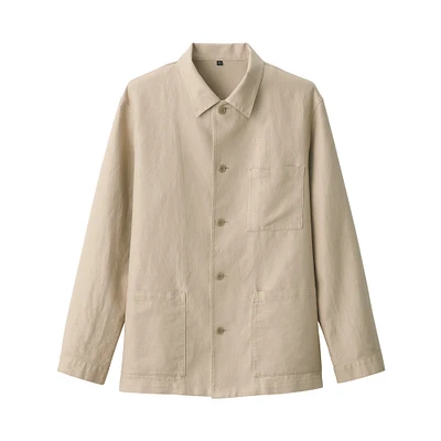 Men's Hemp Blend Twill Shirt Jacket