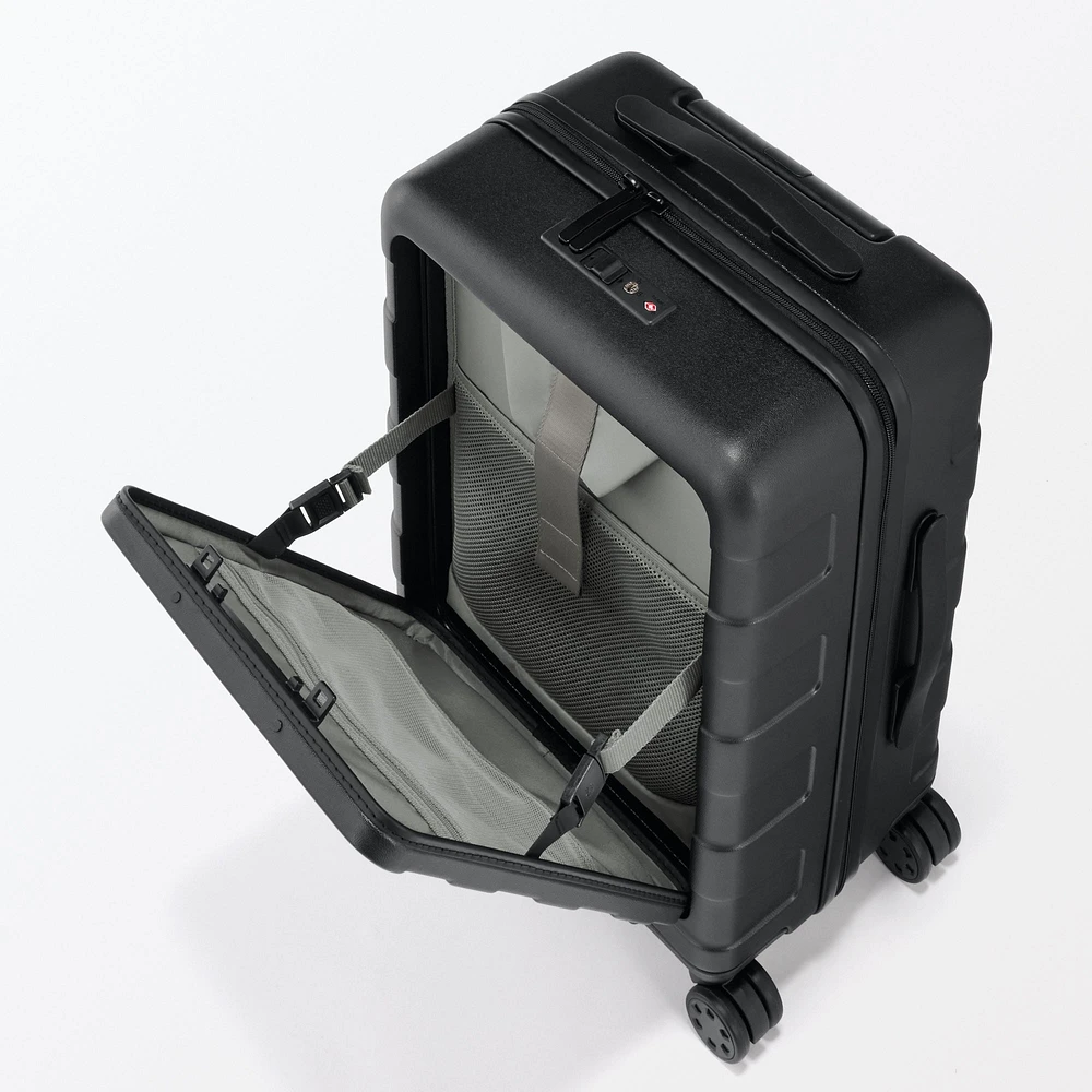 Adjustable Handle Front Open Hard Suitcase 32L | Carry-On