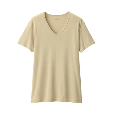 Men's Moisture-Wicking Cotton V-Neck Short Sleeve T-Shirt