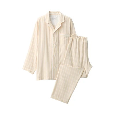 Men's Side Seamless Double Gauze Pajamas