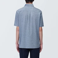 Men's Cool Touch Pique Button Down Short Sleeve Polo Shirt