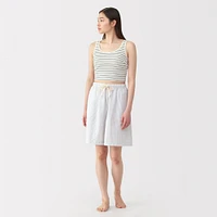 Women's Cotton Stretch Ribbed Cropped Bra Striped Tank Top