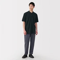 Men's Washed Pique Short Sleeve Polo Shirt
