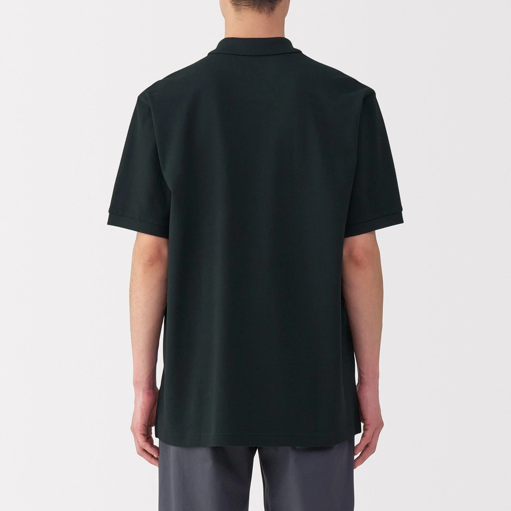 Men's Washed Pique Short Sleeve Polo Shirt