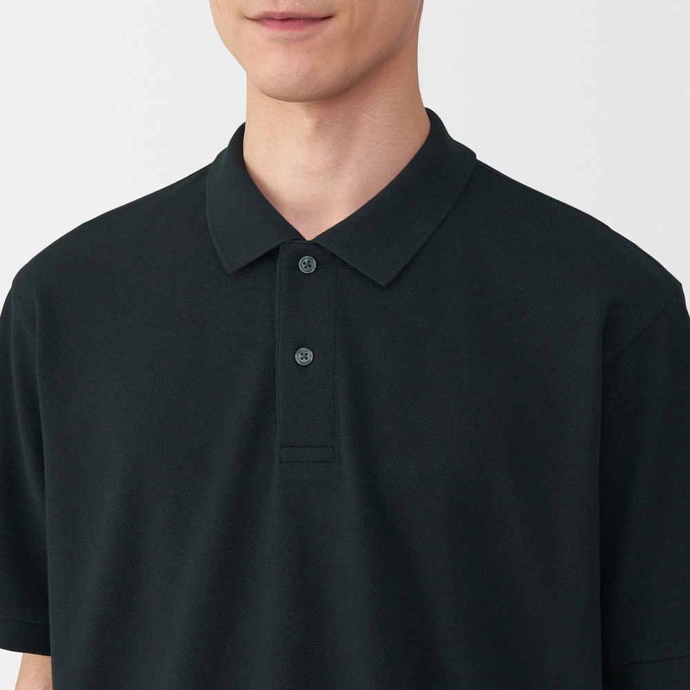 Men's Washed Pique Short Sleeve Polo Shirt