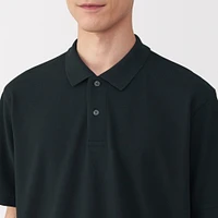 Men's Washed Pique Short Sleeve Polo Shirt