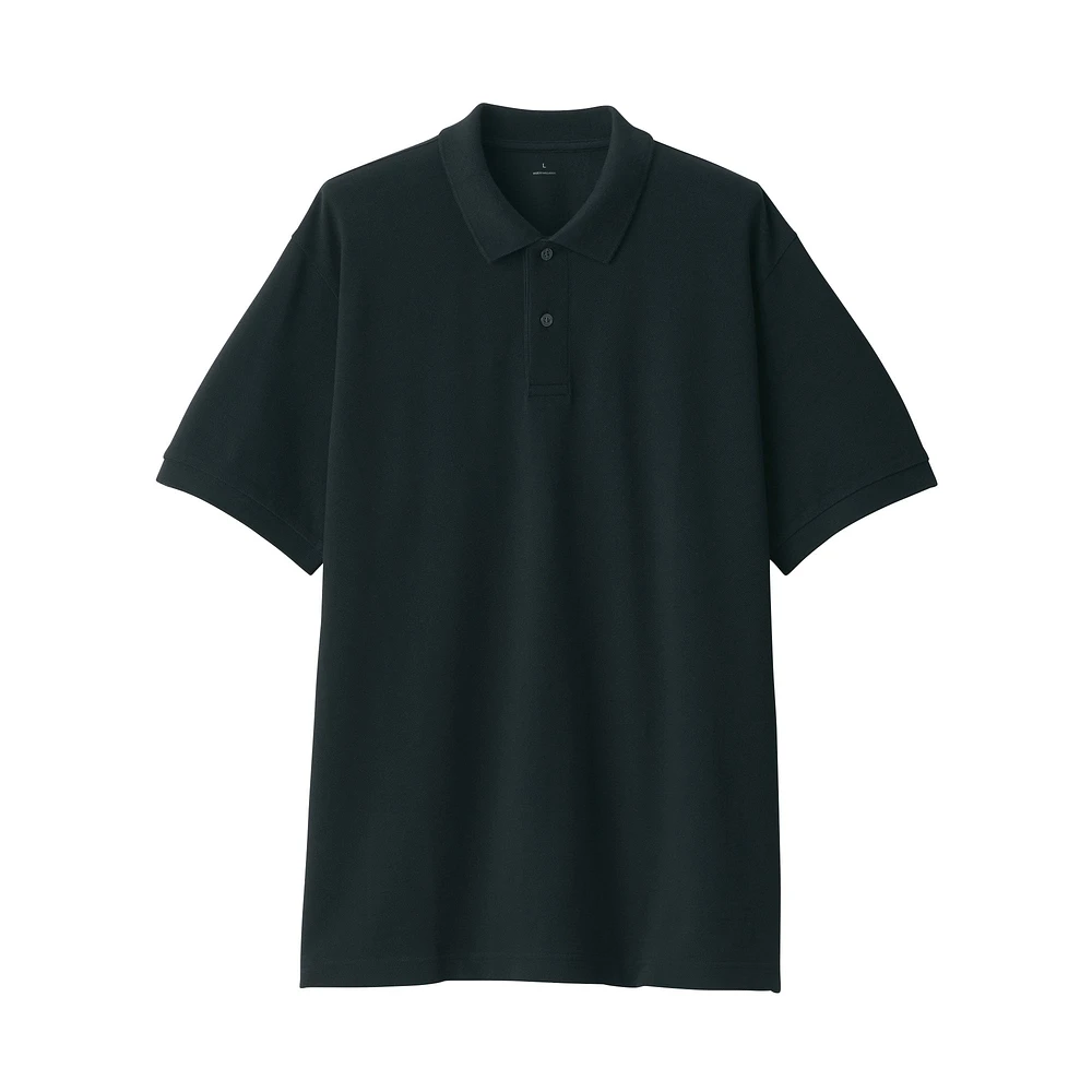 Men's Washed Pique Short Sleeve Polo Shirt