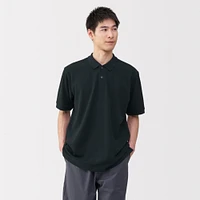 Men's Washed Pique Short Sleeve Polo Shirt