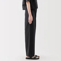 Women's Hemp Blend Twill Darted Wide Pants