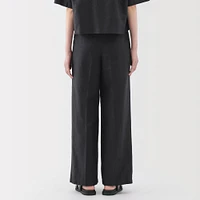 Women's Hemp Blend Twill Darted Wide Pants
