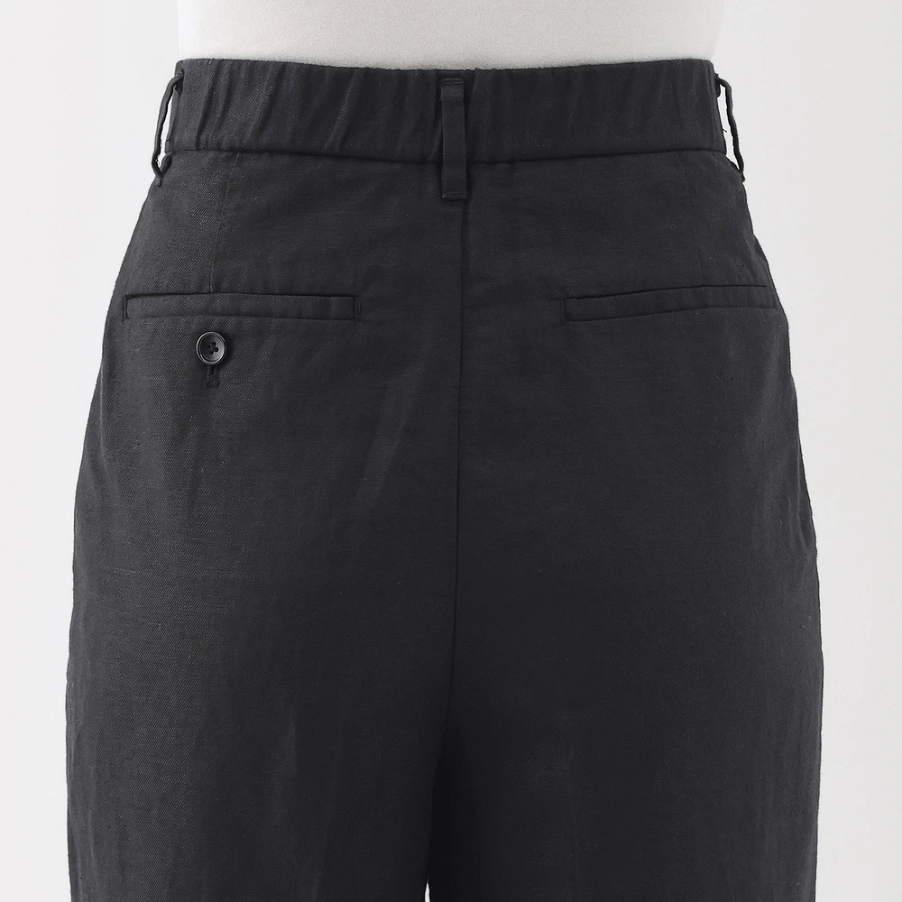Women's Hemp Blend Twill Darted Wide Pants