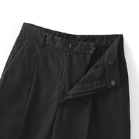 Women's Hemp Blend Twill Darted Wide Pants