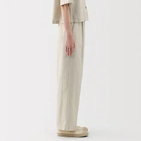 Women's Hemp Blend Twill Darted Wide Pants