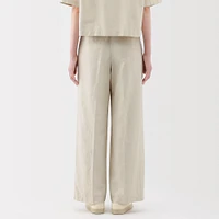 Women's Hemp Blend Twill Darted Wide Pants