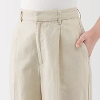 Women's Hemp Blend Twill Darted Wide Pants