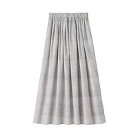 Women's Block Print Gather Maxi-Skirt