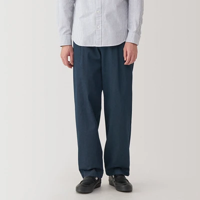 Men's Indigo Darted Wide Pants