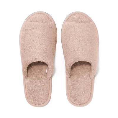 Cotton Pile Open Toe Slippers