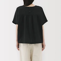Women's Hemp Cotton Short Sleeve Blouse
