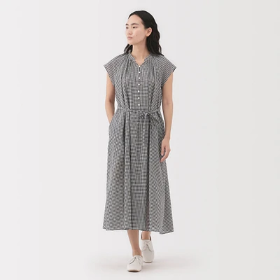 Women's High Twisted Veil French Sleeve Patterned Dress