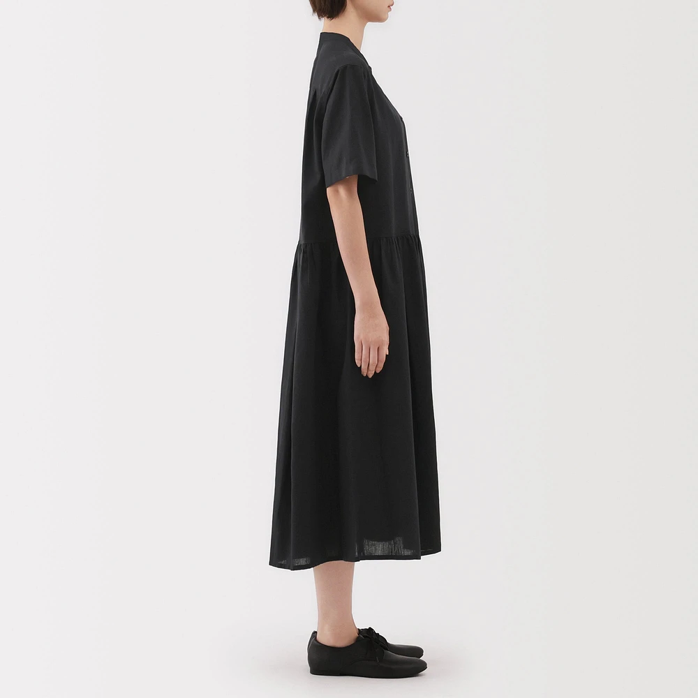 Women's Hemp Cotton Short Sleeve Dress