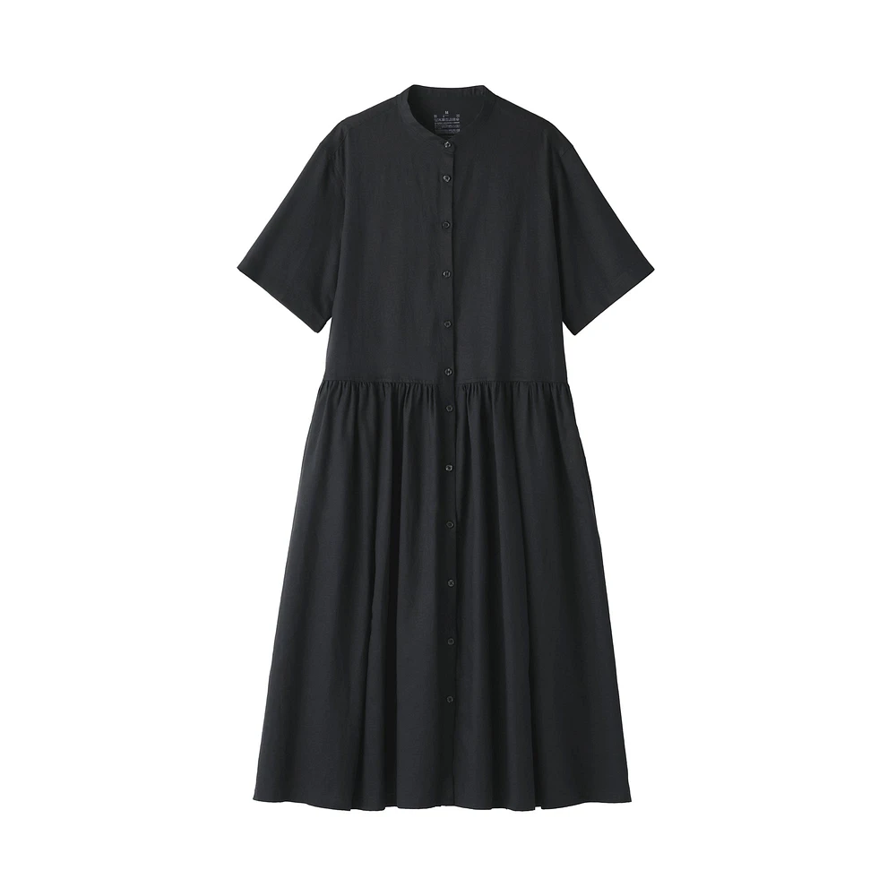Women's Hemp Cotton Short Sleeve Dress