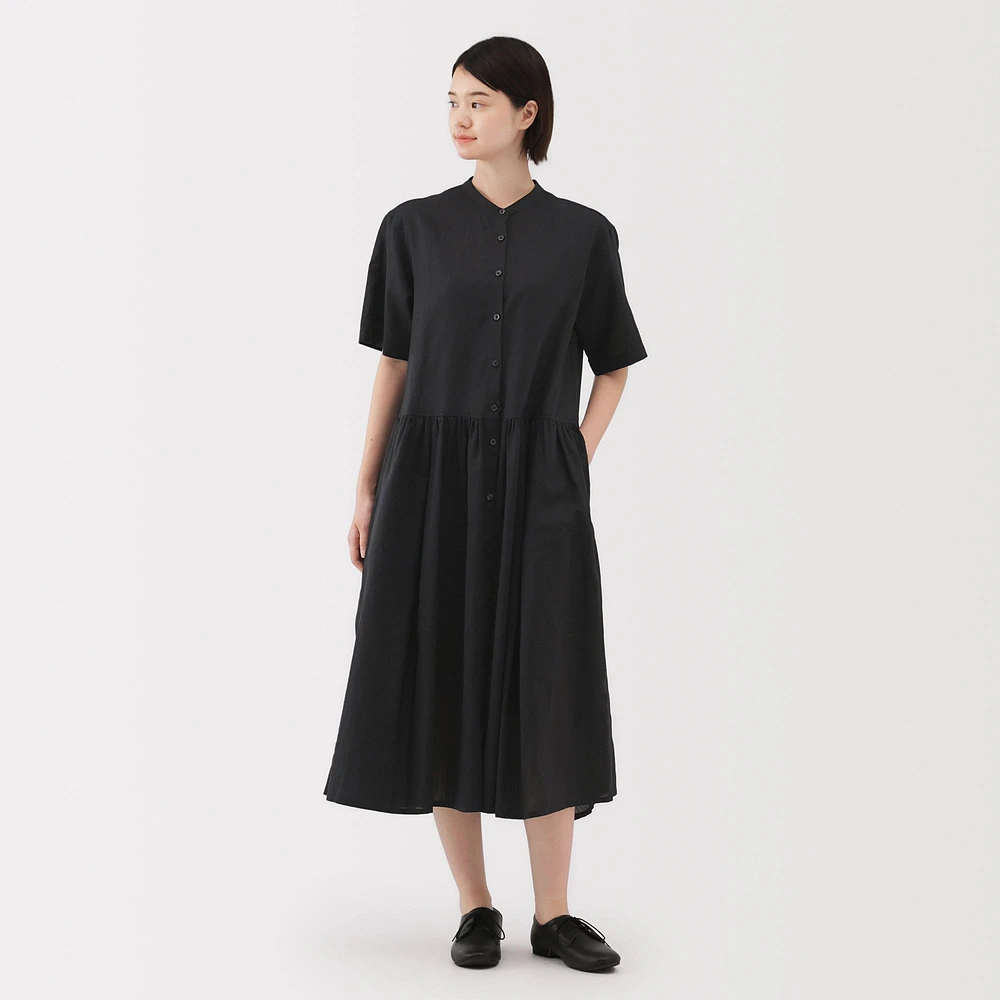 Women's Hemp Cotton Short Sleeve Dress