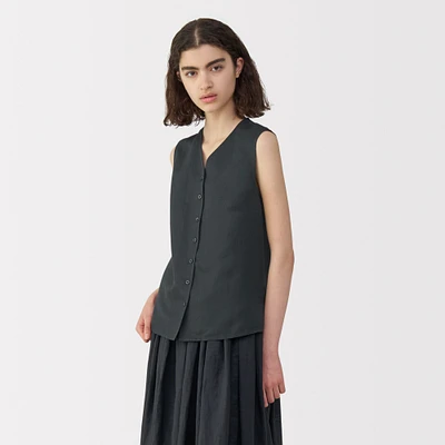 Labo Women's Linen Silk Sleeveless Shirt