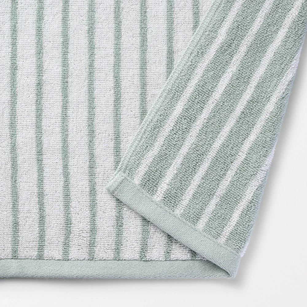 Twin Pile Reversible Stripe Face Towel