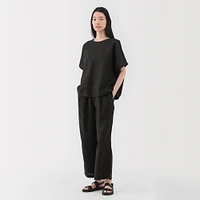 Women's Washed Linen Easy Wide Pants