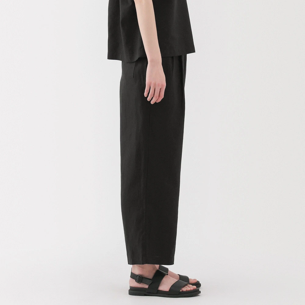 Women's Washed Linen Easy Wide Pants