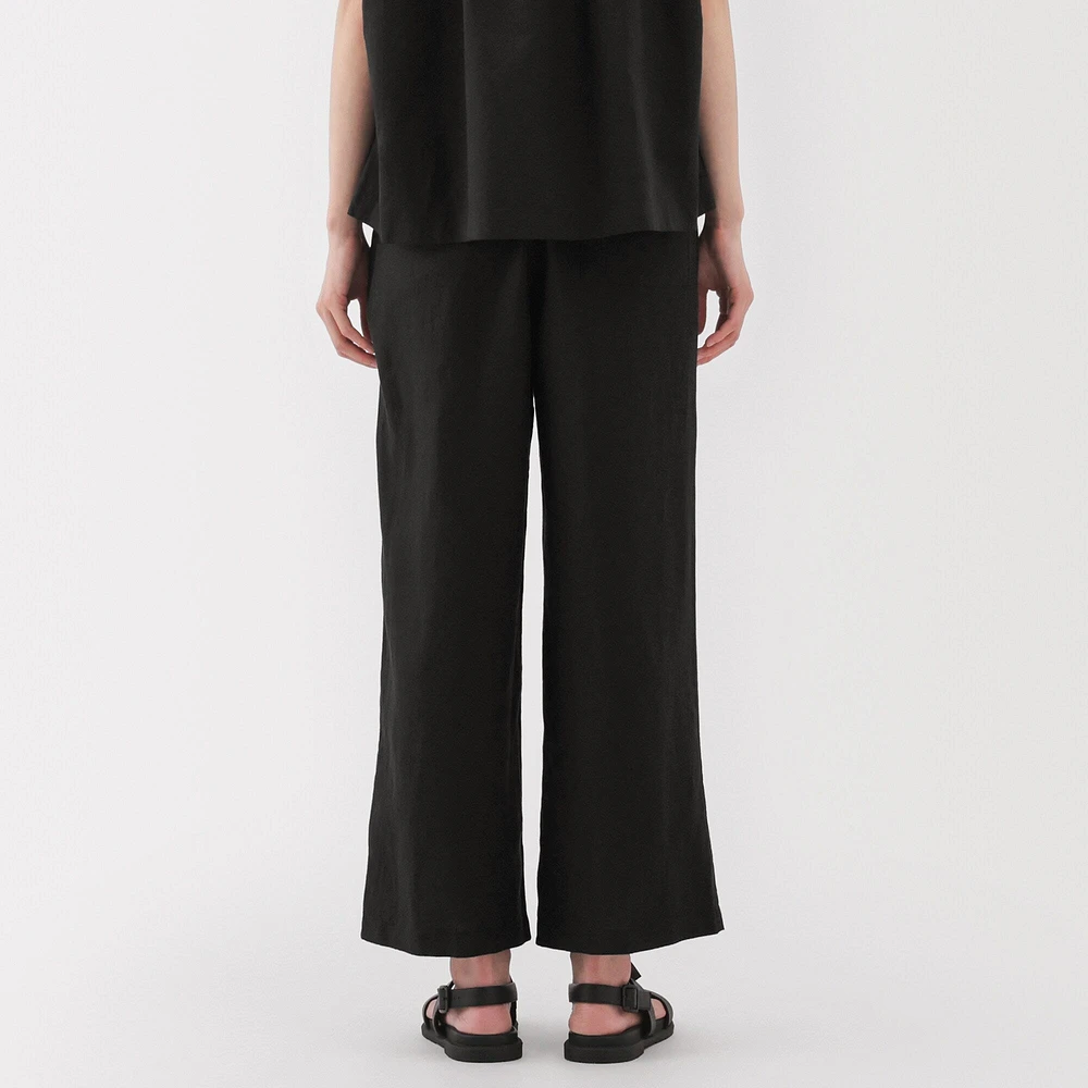 Women's Washed Linen Easy Wide Pants