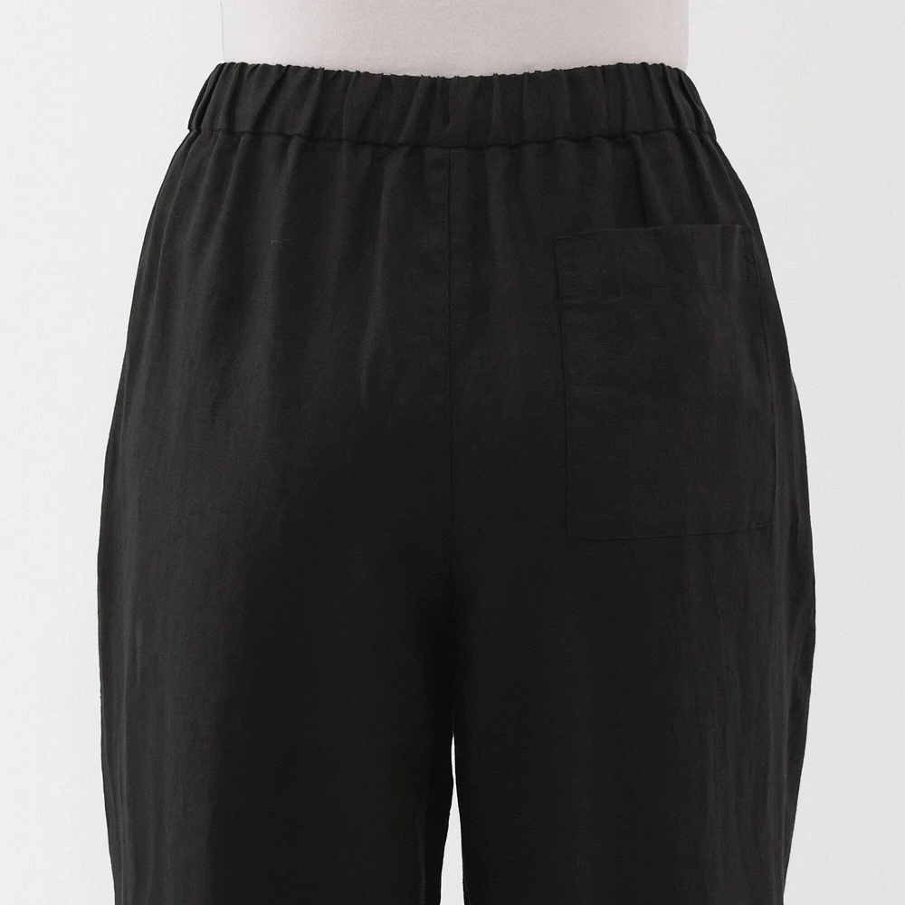 Women's Washed Linen Easy Wide Pants