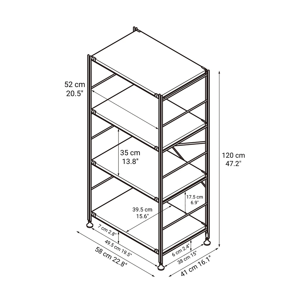 SUS Shelving Unit - Walnut - Regular - Medium