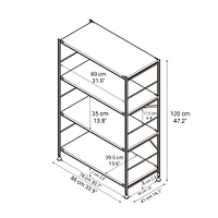 SUS Shelving Unit - Light Grey - Wide - Medium