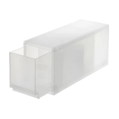 Polypropylene Storage Case Drawer Slim Deep with Partition (W14*D37*H17.5 cm)