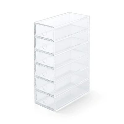Acrylic 6 Drawer Unit - Vertical